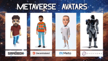 a poster for metaverse avatars shows a man in a sweater