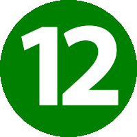 a green circle with the number 12 inside