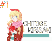 a picture of chitoge kirisaki holding a gift box