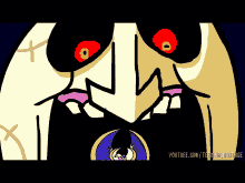 a cartoon drawing of a skeleton with red eyes and the words youtube.com/terminalmontage below it