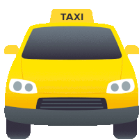 a yellow taxi cab with the word taxi on the top