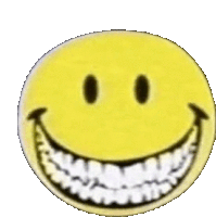 a close up of a smiley face with braces on its teeth