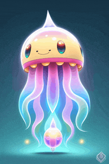 a jellyfish with a smile on its face