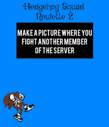 a poster for hedgehog squad roulette 2 with a picture of knuckles