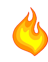 a cartoon drawing of a flaming object with a white background