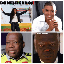 a collage of four people with the words domesticados on the top