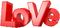 the word love is displayed in red letters on a white background