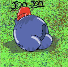 a cartoon drawing of a cat with the name jon on the bottom right