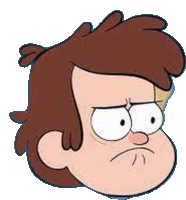 a close up of a cartoon character 's face with an angry look on his face .