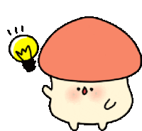 a cartoon illustration of a mushroom with a light bulb above it .