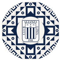 a logo for club alianza lima with a blue and white pattern