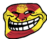 a troll face with the word selang written on it