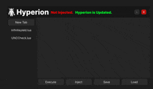 a screen shot of a program called hyperion that says it is updated