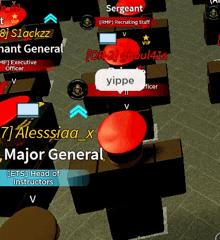 a screenshot of a video game with the name sergeant visible