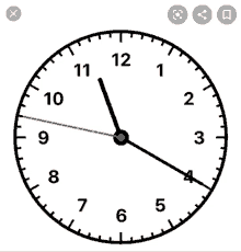 a black and white clock with the hands on the number 1 and 12