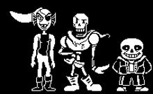 a group of skeletons are standing next to each other in a pixel art style .