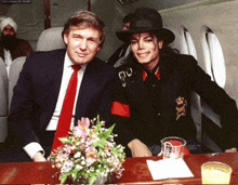 donald trump and michael jackson pose for a photo