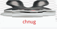 a picture of a cat with the word chnug on it