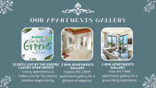 an ad for eldeco live by the greens luxury apartment