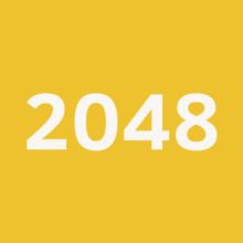 a yellow background with the number 2048 written in white