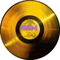 a gold record with the words " the sounds of gem " on it