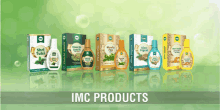 a display of imc products including shri tulsi