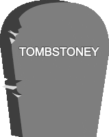 a gravestone that says tombstoney on it