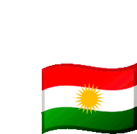 a red white and green flag with a yellow sun