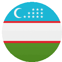 a circular flag with a crescent moon and stars