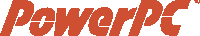 a powerpc logo that is red and white