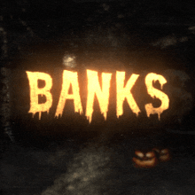 a glowing sign that says banks on it