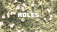 a bunch of flowers with the word roles on top