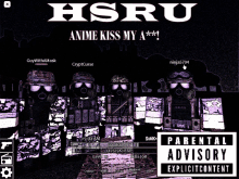 a poster for hsru anime kiss my a