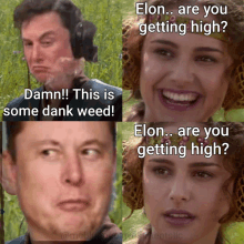 elon are you getting high damn this is some dank weed ! elon are you getting high ?