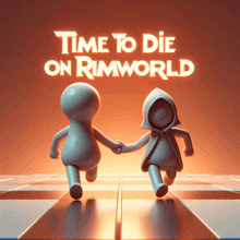 a game called time to die on rimworld is being played on a chess board