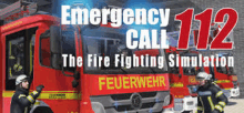 a poster for a fire fighting simulation called emergency call 112 .