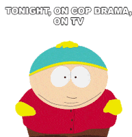 a cartoon character with the words tonight on cop drama on tv above him