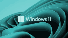 a blue background with the word windows 11 on it