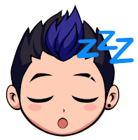 a cartoon drawing of a person sleeping with the letters zzz behind their head