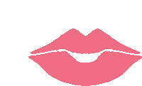 a silhouette of a woman 's lips with a white line going through them