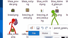 a screenshot of a program called blaze_pow and blaze rod.p