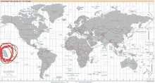 a map of the world showing the standard time zones of the world