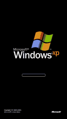 a black background with a microsoft windows xp logo