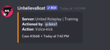 a screenshot of a discord server showing a message from a bot .