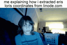 a screenshot of a child explaining how he extracted eris loris coordinates from linode.com