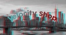 a 3d image of a bridge with the words velocity shop on it