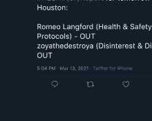 a screenshot of a twitter post about romeo langford