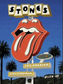 a poster for the rolling stones in california