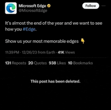 microsoft edge is almost the end of the year and we want to see how you #edge