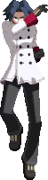 a pixel art drawing of a man in a white coat